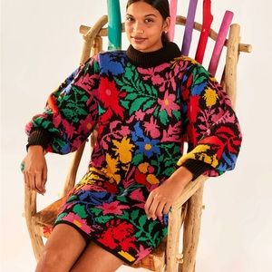 Farm Rio tropical sweater dress S